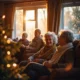 Ouderen genieten van een warme kerst in een zorginstelling